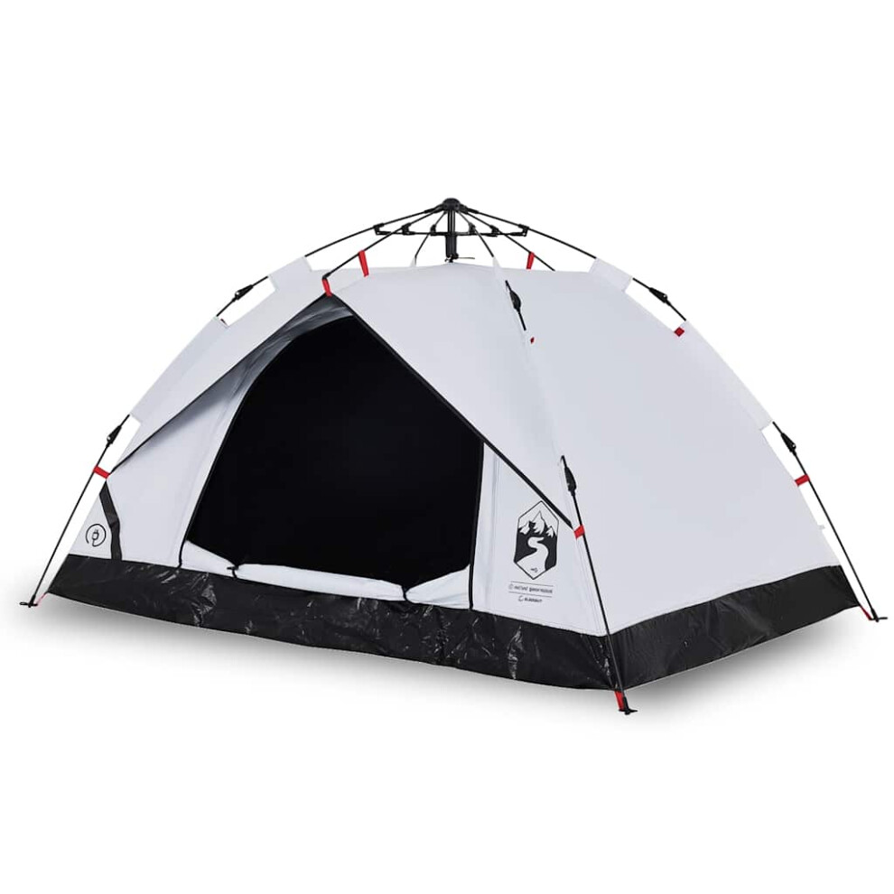 Vidaxl ( Blackout, 3-Person) Camping Tent Dome 2-Person Tent Blackout Fabric Quick Release White