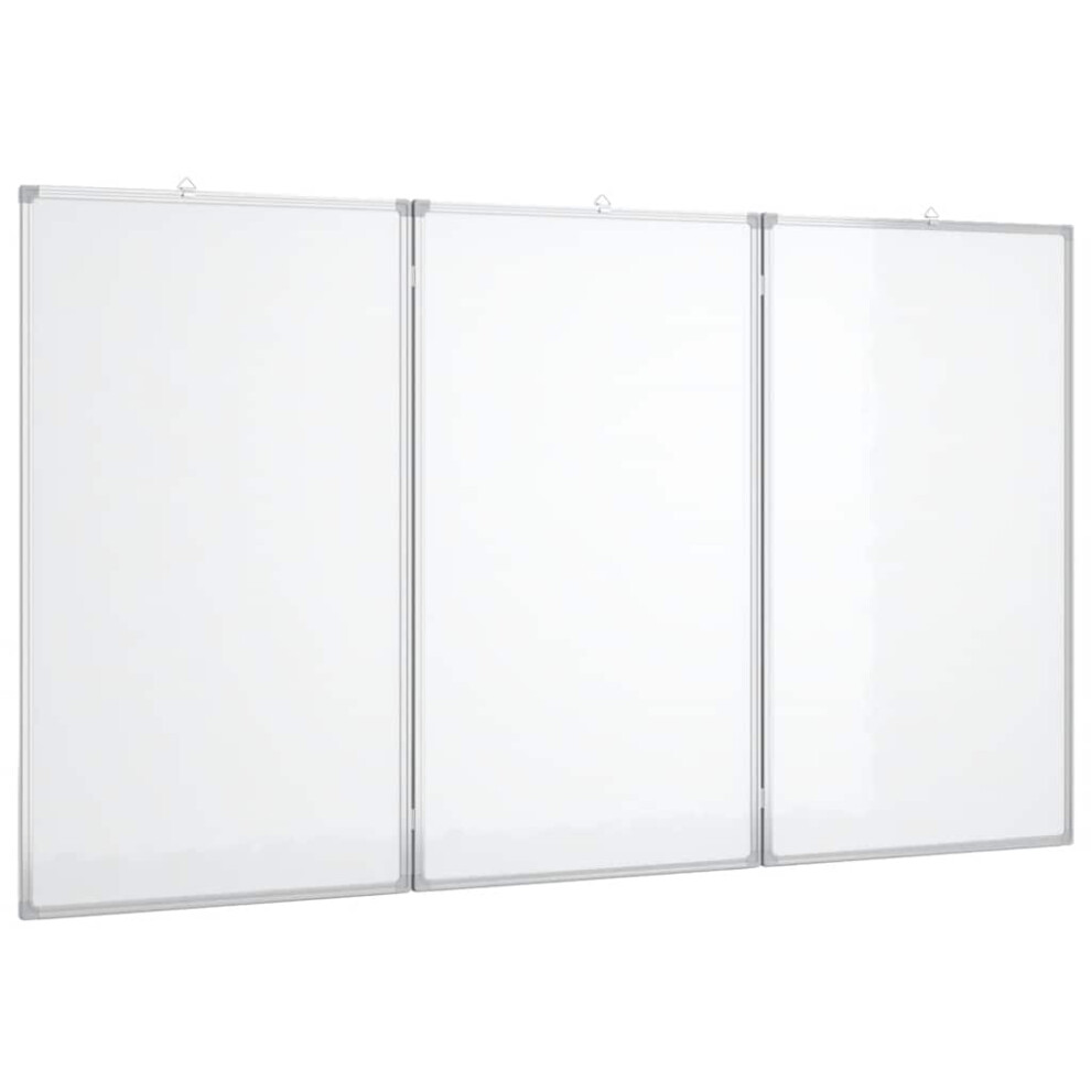 Vidaxl (120 X 100 X 1.7 Cm) Magnetic Whiteboard Foldable Writing Dry Erase White Board Aluminium