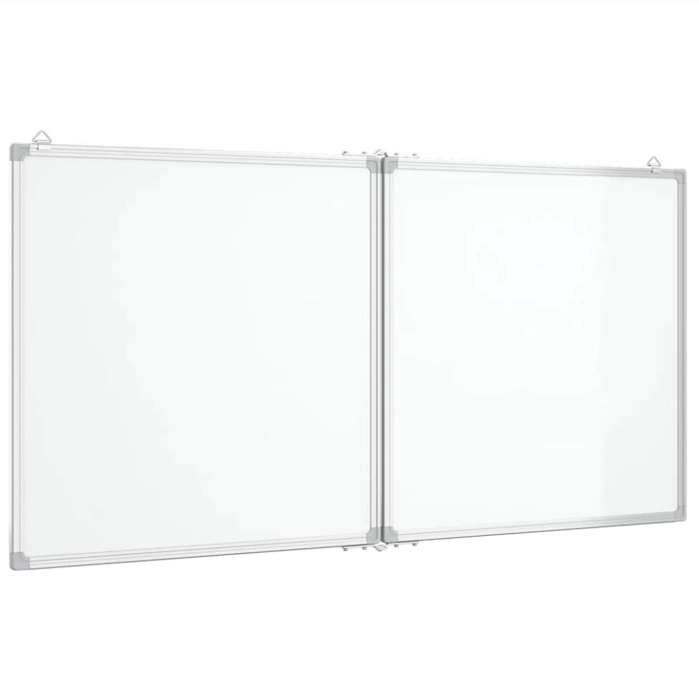 Vidaxl (120 X 60 X 1.7 Cm) Magnetic Whiteboard Foldable Writing Dry Erase White Board Aluminium