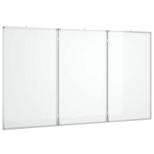 (150 x 80 x 1.7 cm) vidaXL Magnetic Whiteboard Foldable Writing Dry Erase White Board Aluminium