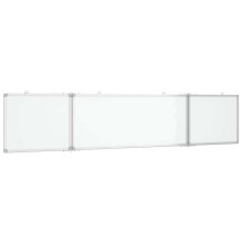 (200 x 40 x 1.7 cm) vidaXL Magnetic Whiteboard Foldable Writing Dry Erase White Board Aluminium