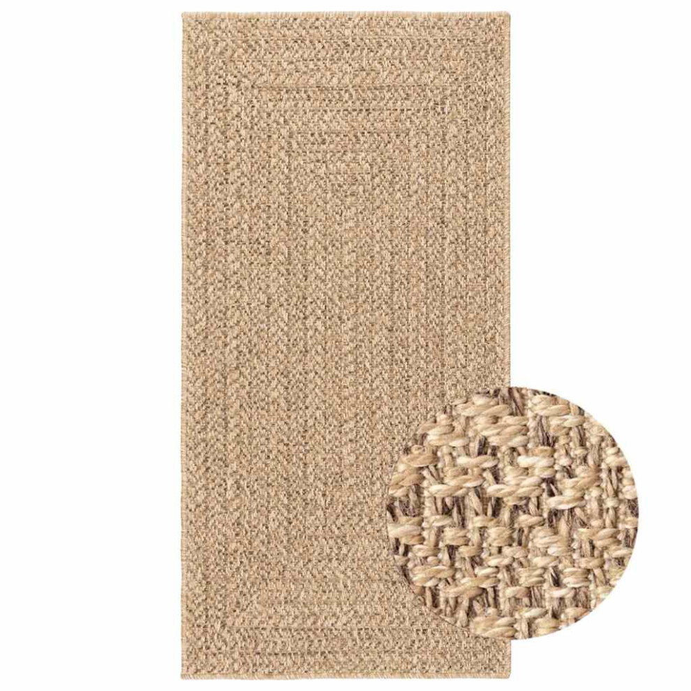 Vidaxl (Rectangular, 60 X 110 Cm) Rug Floor Carpet For Indoor And Outdoor Door Mat Kitchen Rug Jute Look