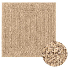 (rectangular, 120 x 120 cm) vidaXL Rug Floor Carpet for Indoor and Outdoor Door Mat Kitchen Rug Jute Look