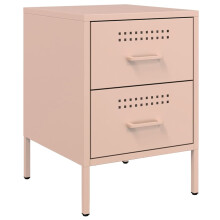(pink, 1 pcs) vidaXL Bedside Cabinet Nightstand Bed Table Bed Cabinet Mustard Yellow Steel