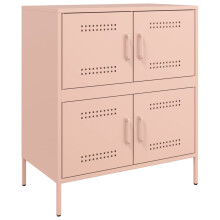 vidaXL Sideboard Storage Cupboard Cabinet Home Organiser Highboard Pink Steel