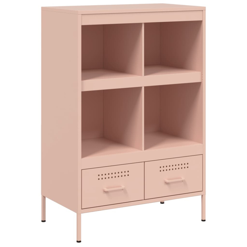 VIDAXL - Highboard - 2 Drawer 4 Shelf - Pink - Steel - Image 2