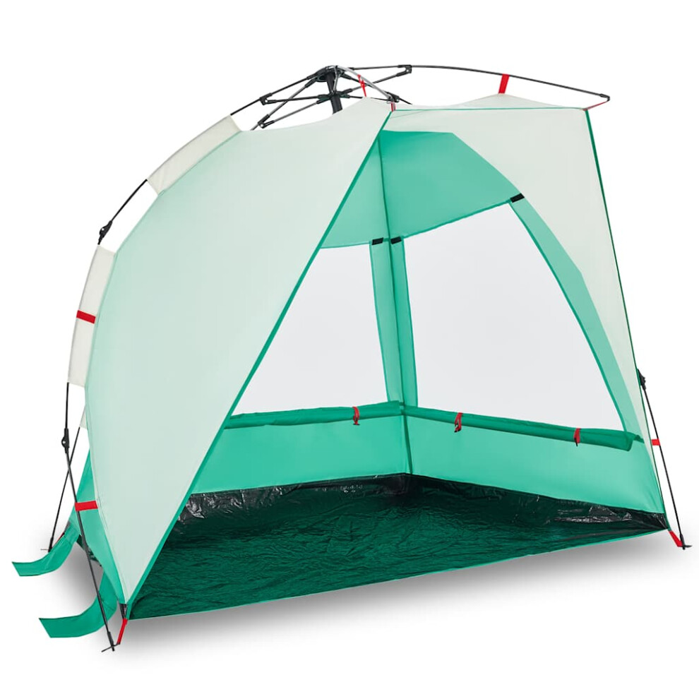 Vidaxl Beach Tent 2-Person Camping Tent Sea Green Quick Release Waterproof