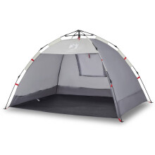 vidaXL Strandzelt 2 Personen Grau Quick Release Wasserdicht
