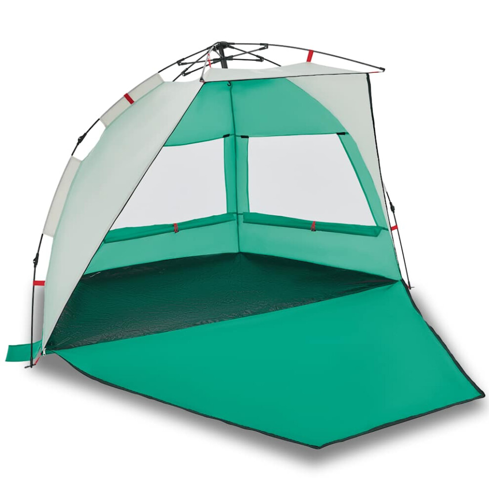 Vidaxl (Sea Green, 224 X 138 X 142 Cm) Beach Tent Lightweight Tent Patio Camping Tent Quick Release Waterproof