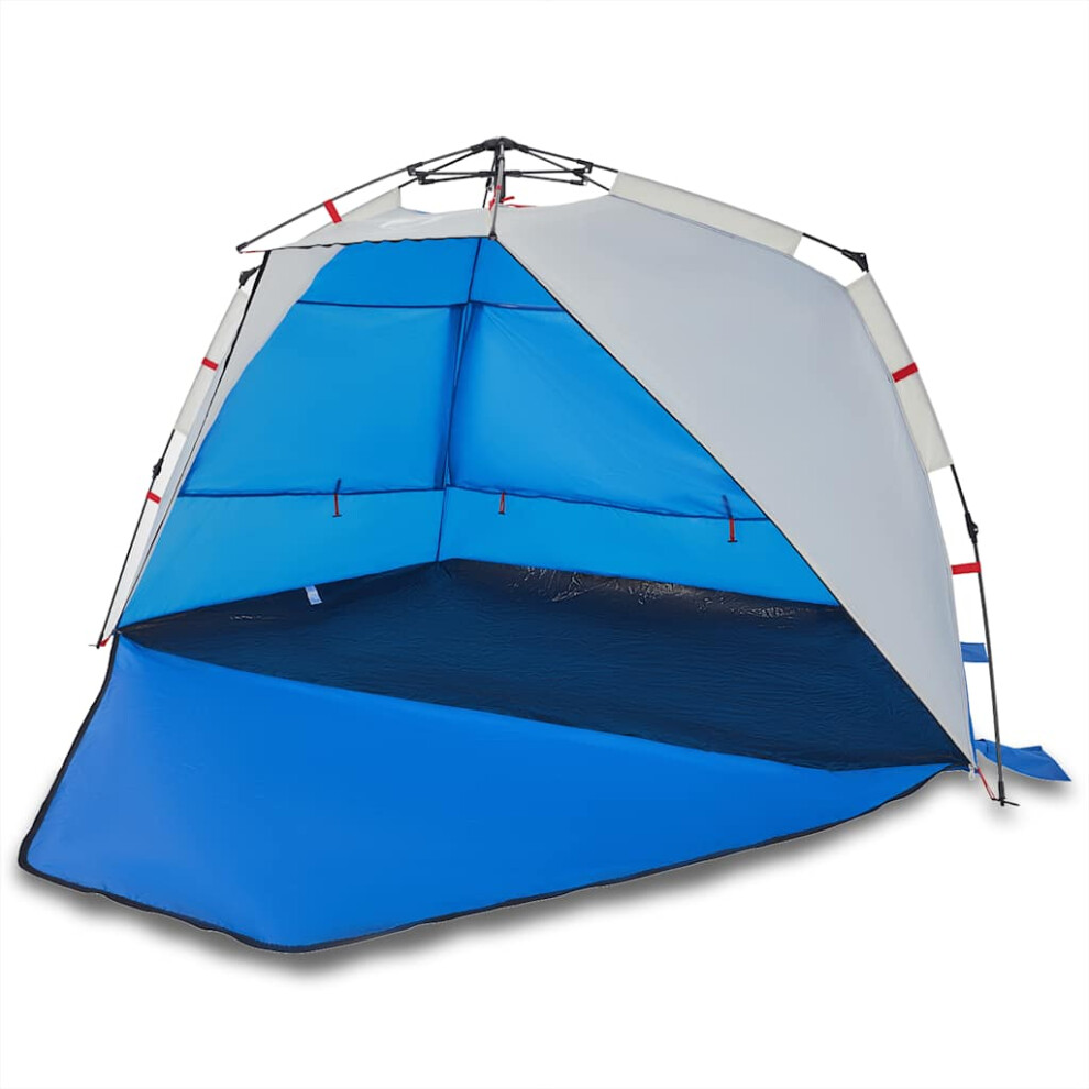 Vidaxl (Azure Blue, 255 X 145 X 142 Cm) Beach Tent Lightweight Tent Patio Camping Tent Quick Release Waterproof