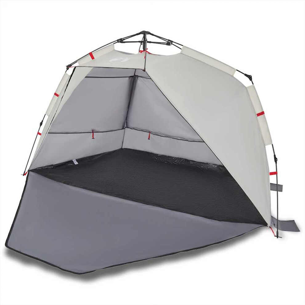 Vidaxl (Grey, 255 X 145 X 142 Cm) Beach Tent Lightweight Tent Patio Camping Tent Quick Release Waterproof