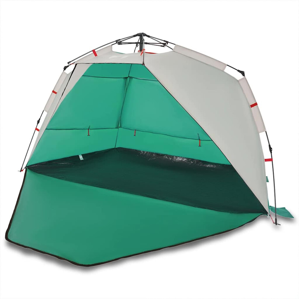 Vidaxl Beach Tent 3-Person Camping Tent Sea Green Quick Release Waterproof