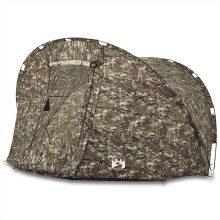 (Camouflage) vidaXL Fishing Tent 5-Person Lightweight Tent Camping Tent Olive Waterproof