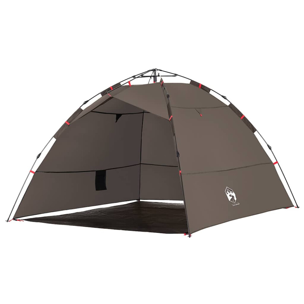 Vidaxl (Brown) Fishing Tent 4-Person Lightweight Camping Tent Camouflage Quick Release