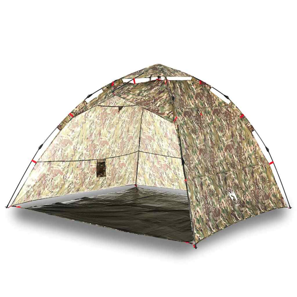 Vidaxl (Camouflage) Fishing Tent 4-Person Lightweight Camping Tent Camouflage Quick Release