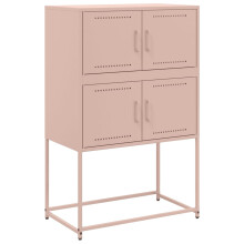 vidaXL Sideboard Storage Organiser Cupboard Side Cabinet Highboard Pink Steel