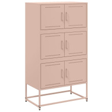 vidaXL Sideboard Storage Organiser Cupboard Side Cabinet Highboard Pink Steel