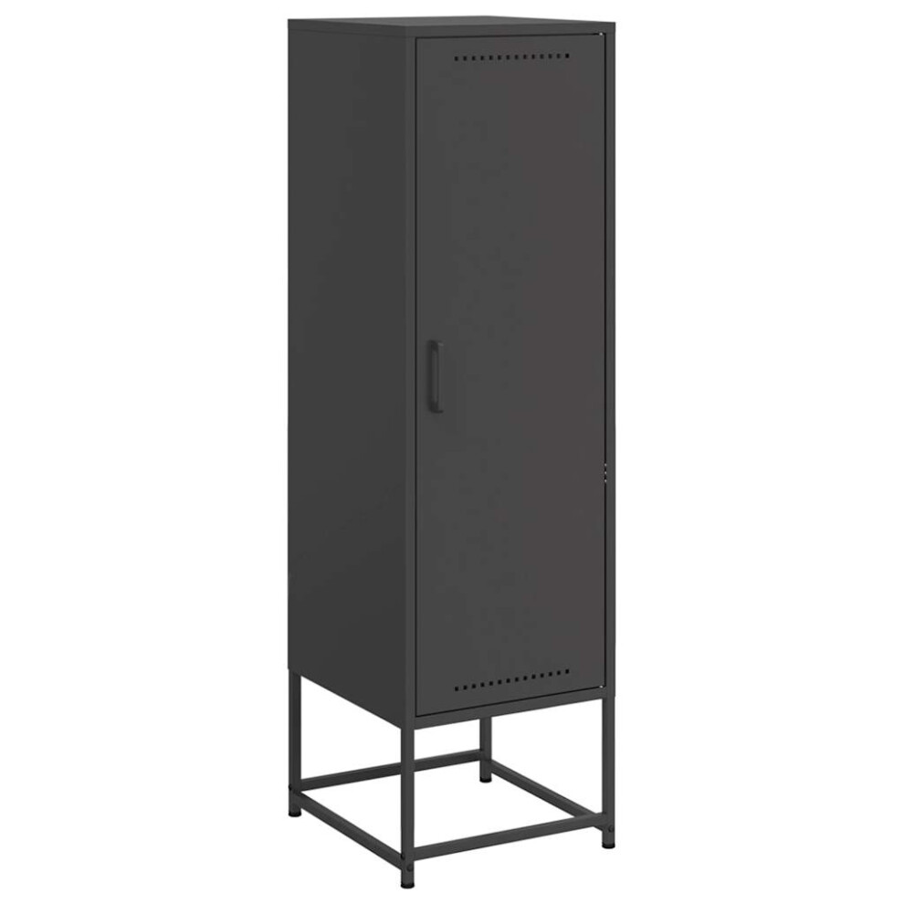 Vidaxl (Black) Highboard Sideboard Side Cabinet Storage Organiser Cupboard Black Steel