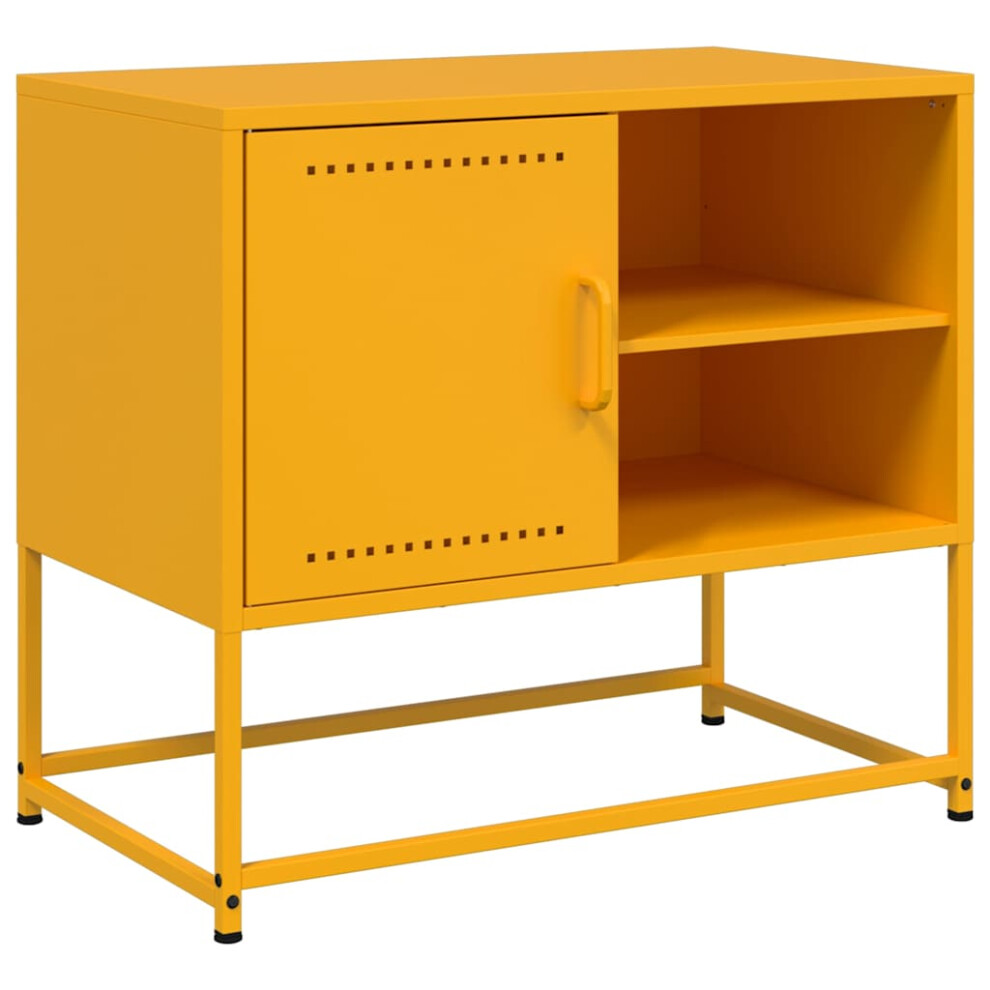 Vidaxl (Yellow) Tv Cabinet Tv Stand Media Tv Unit Entertainment Centre Black Steel