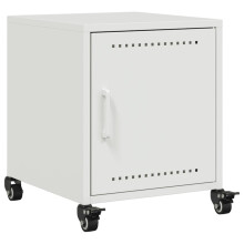 vidaXL Bedside Cabinet Bedroom Nightstand Bed Table Bed Cabinet White Steel