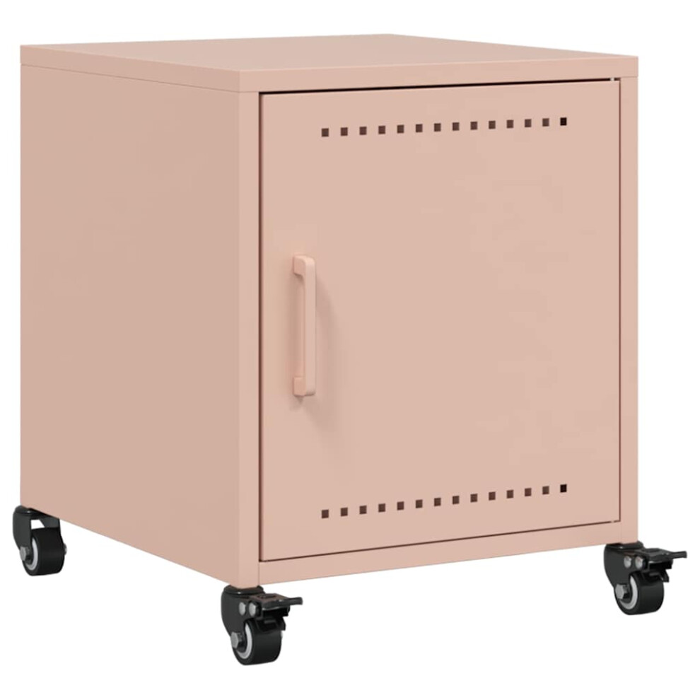 Vidaxl (Pink, 1 Pcs) Bedside Cabinets Nightstand Bed Table Bed Cabinet 2 Pcs Pink Steel