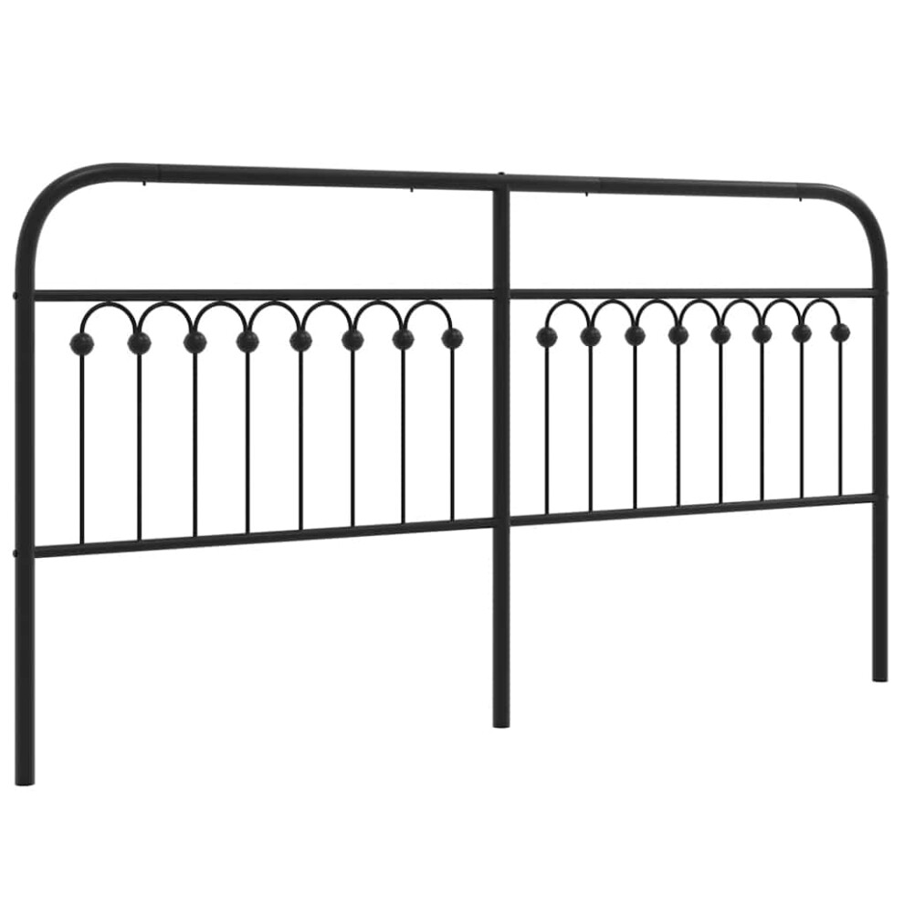 Vidaxl (Black, 180 Cm) Metal Headboard Bedroom Home Bed Header Bed Headboard White 193 Cm