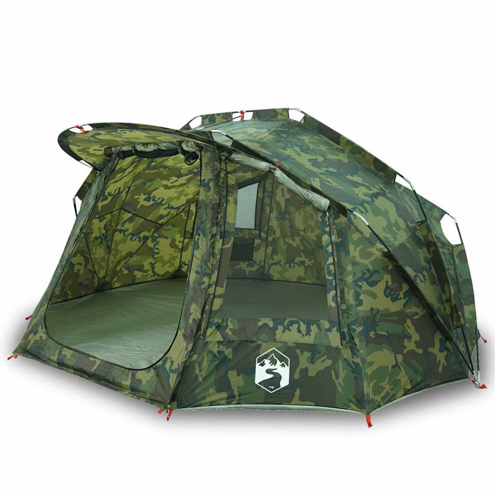 Vidaxl (Camouflage) Fishing Tent 5-Person Lightweight Tent Camping Tent Shelter Waterproof