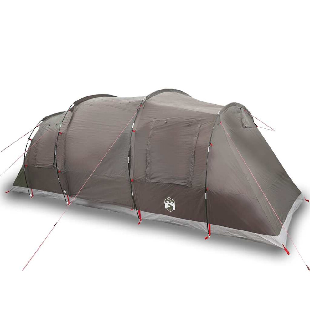 Vidaxl (Brown) Family Tent Tunnel 6-Person Camping Tent Lightweight Tent Waterproof Brown