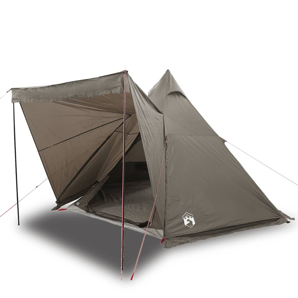 Vidaxl (Brown) Family Tent Tipi 6-Person Camping Lightweight Tent Dome Tent Waterproof