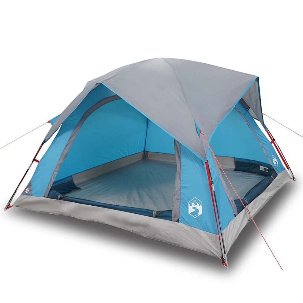 Vidaxl (Blue) Camping Tent Cabin 4-Person Patio Lightweight Tent Dome Tent Waterproof