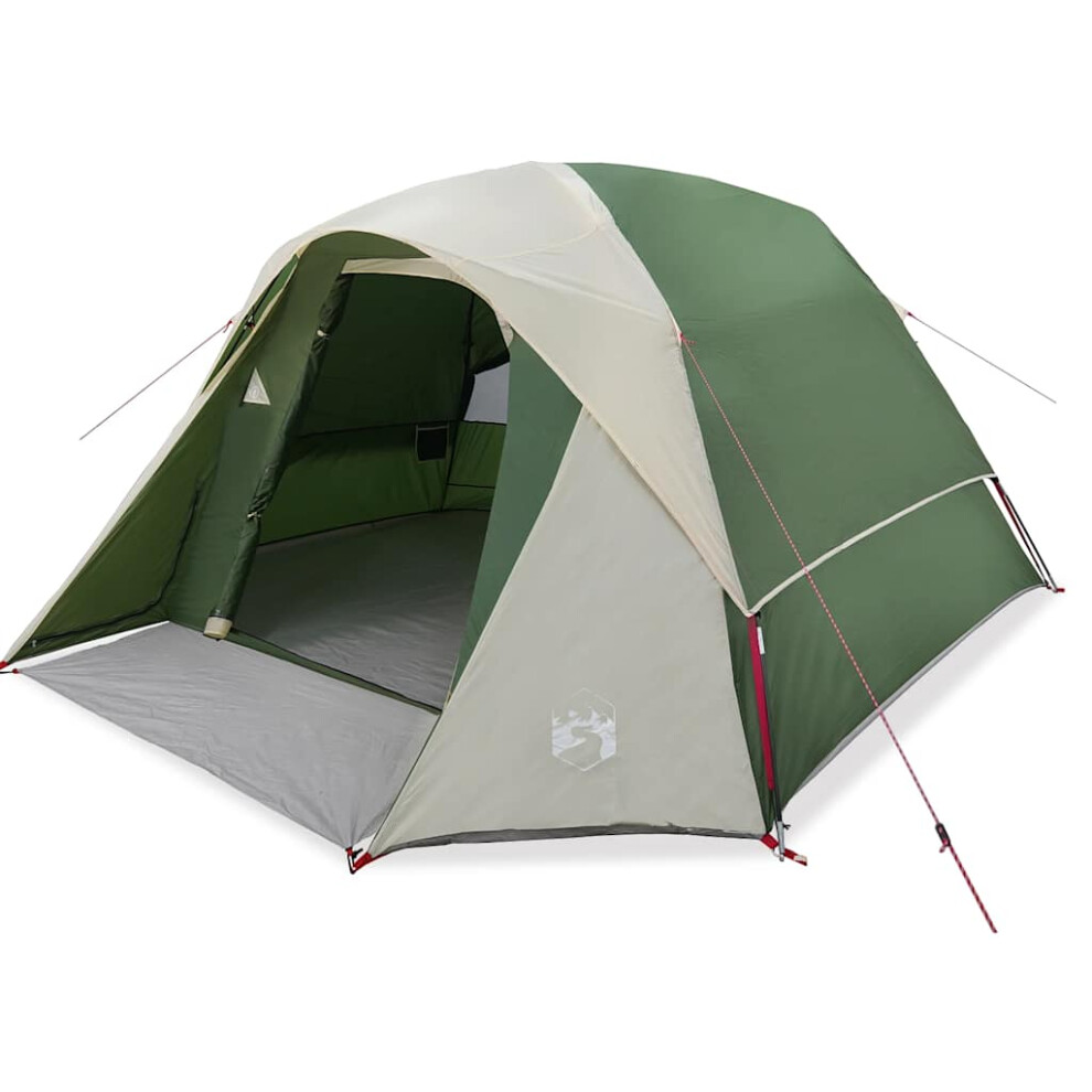 Vidaxl (Green) Camping Tent Cabin 4-Person Grey And Orange Waterproof Tent