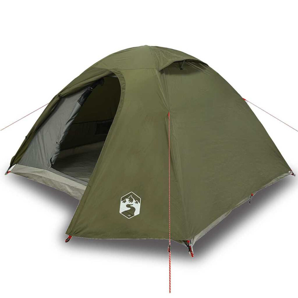 Vidaxl (Olive Green, 4-Person) Camping Tent 4 Persons Portable Outdoor Hiking Dome Tent Waterproof