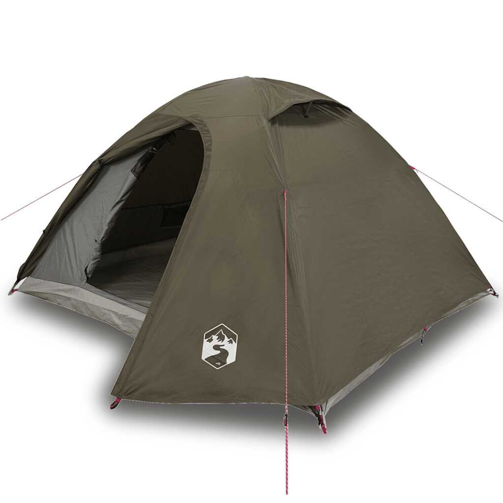 Vidaxl (Brown, 4-Person) Camping Tent 4 Persons Portable Outdoor Hiking Dome Tent Waterproof