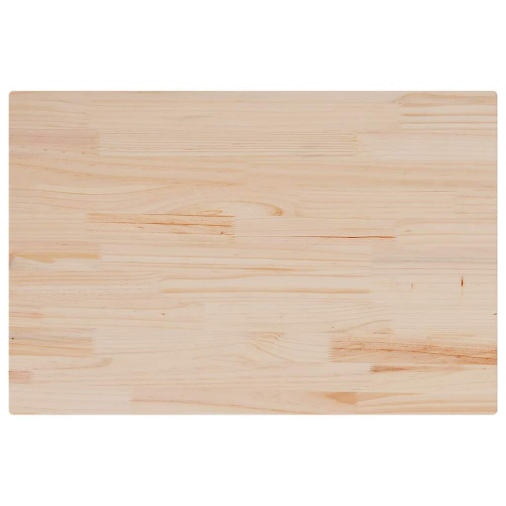 Vidaxl (80 X 50 X 1,7 Cm/ 1 Pcs) Table Tops Replacement Dining Table Top Rectangular Solid Wood Pine