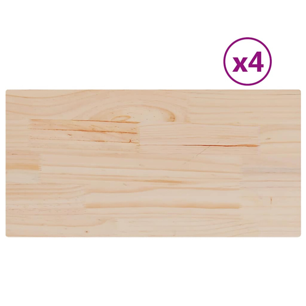 (90 x 45 x 1,7 cm/ 4 pcs) vidaXL Table Tops Replacement Dining Table Top Rectangular Solid Wood Pine-image-OPC-PFDH8CJ-NEW
