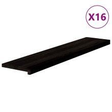 (dark brown, 120 x 30 x 2 cm/ 16 pcs) vidaXL Stair Treadss Step Mat Door Mat Tread Mat Untreated Solid Wood Oak