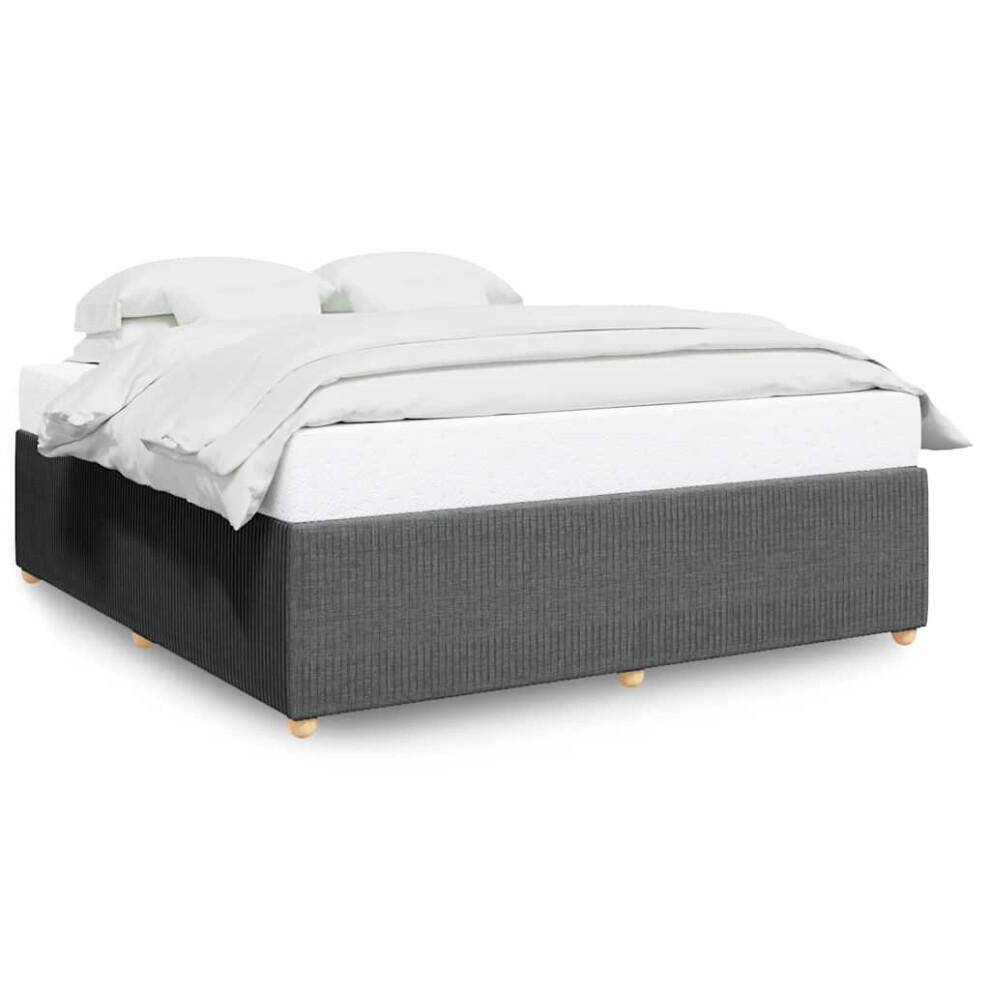 Vidaxl (Dark Grey, 6Ft Super King Size) Bed Frame Bed Base Bedroom Mattress Foundation Home Bedstead Fabric