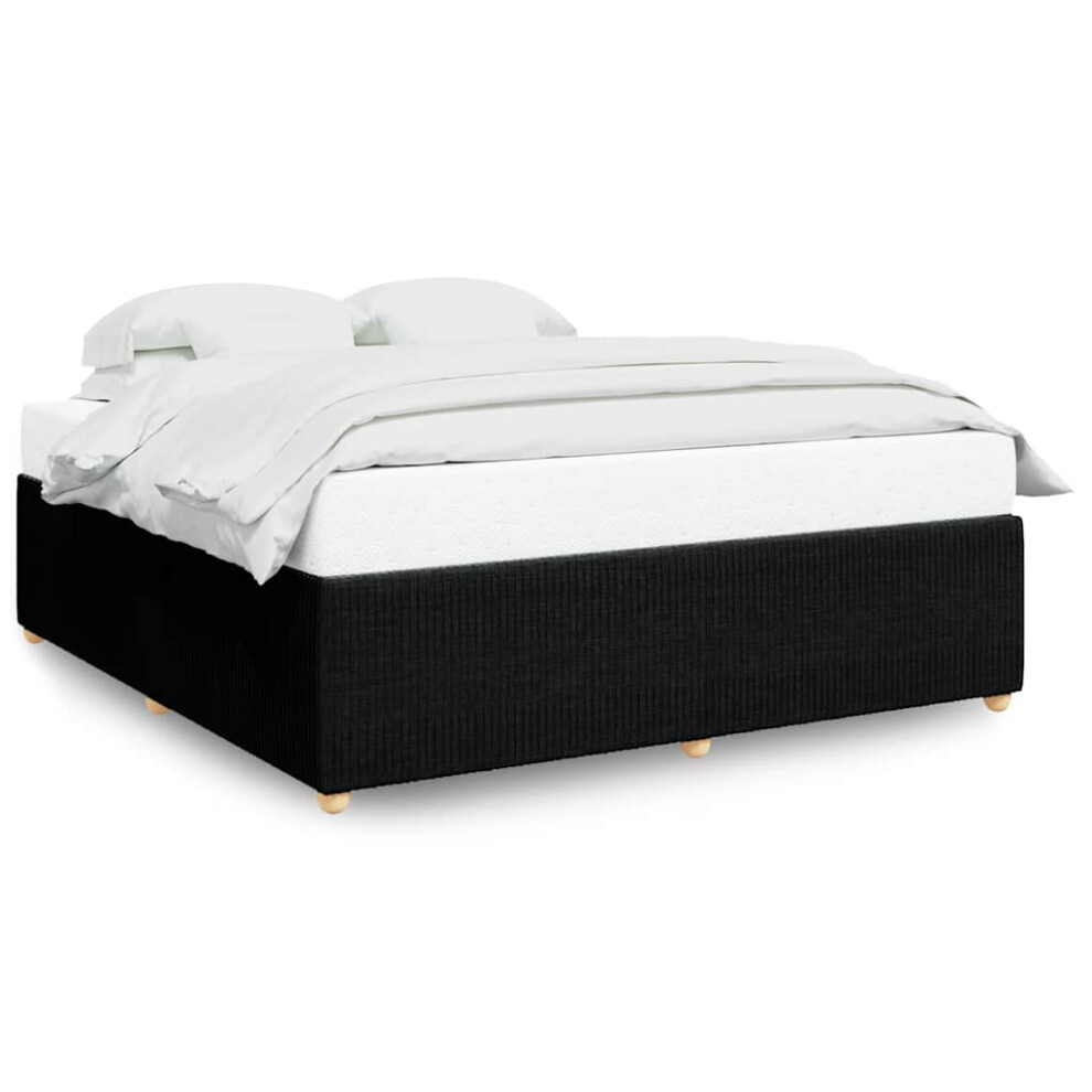 Vidaxl (Black, 6Ft Super King Size) Bed Frame Bed Base Bedroom Mattress Foundation Home Bedstead Fabric