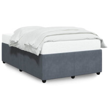 (dark grey, 4ft6 double) vidaXL Bed Frame Bed Base Bedroom Mattress Foundation Home Bedstead Velvet