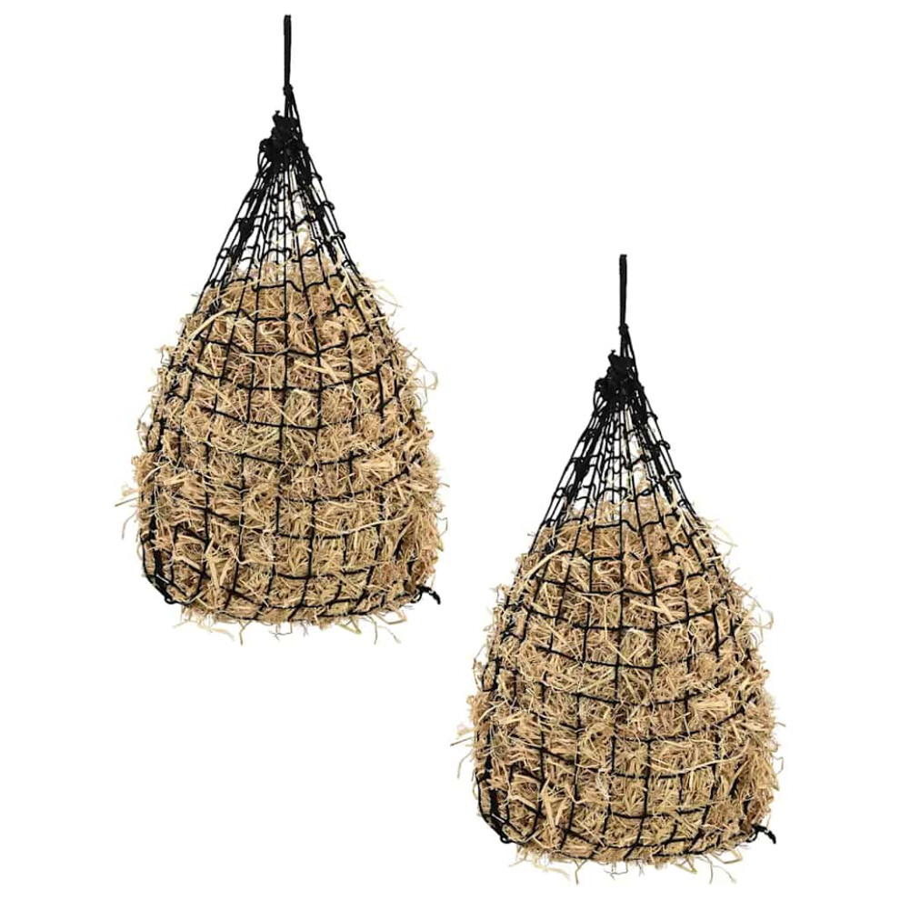 Vidaxl (, 1 X 1 M) Hay Nets Livestock Feeders Horse Pony Cattle Feeding Bale Feeder Pp Black