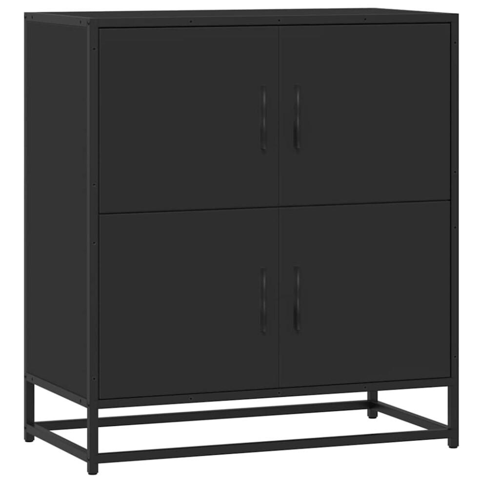Vidaxl Sideboard Black 68X35x76 Cm Engineered Wood Storage Cabinet