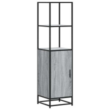 vidaXL Highboard Grey Sonoma 35.5x35x139 cm Engineered Wood and Metal