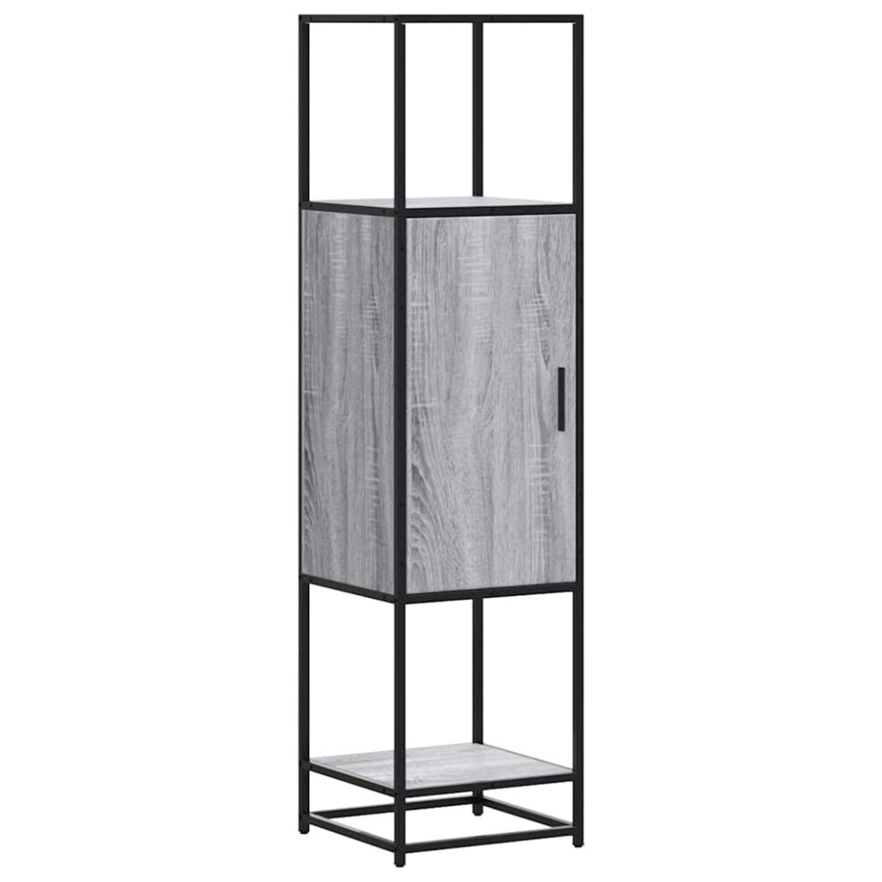 Vidaxl Highboard Grey Sonoma 35.5X35x139 Cm Engineered Wood And Metal