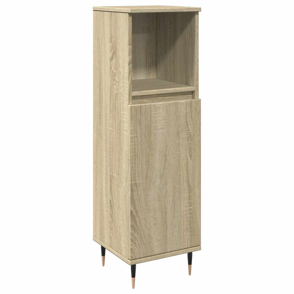 Vidaxl Bathroom Cabinet Storage Cabinet Vanity Unit Sonoma Oak Engineered Wood