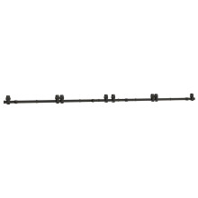 (183 cm) vidaXL Sliding Door Hardware Kit 200 cm Steel Black sliding door hardware