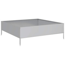 vidaXL Garden Raised Bed Outdoor Planter Pot Patio Flower Box Galvanised Steel