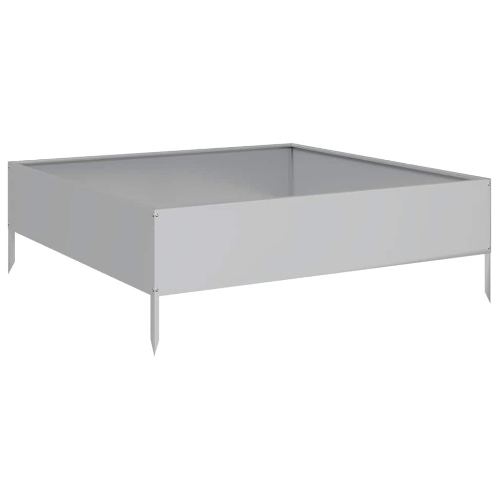Vidaxl Garden Raised Bed Outdoor Planter Pot Patio Flower Box Galvanised Steel