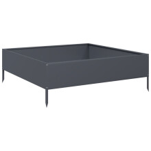 vidaXL Hochbeet Anthrazit 100x100x33,5 cm Stahl