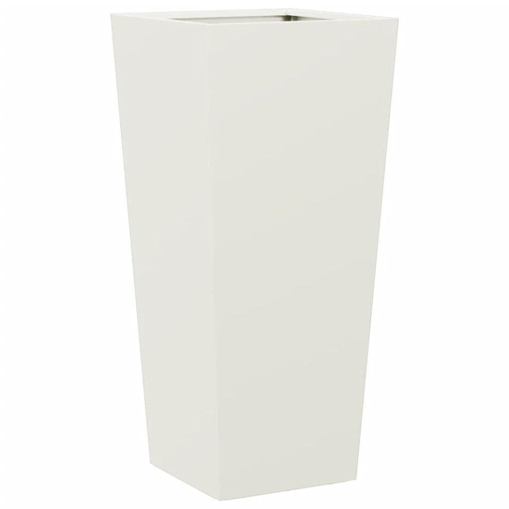 Vidaxl White (, 35 X 35 X 75 Cm/ 1 Pcs) Garden Planters Outdoor Flower Pot Patio Raised Bed Planter Box Steel