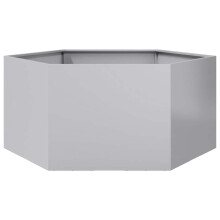 vidaXL Garden Planter Outdoor Flower Pot Planter Pot Hexagon Galvanized Steel